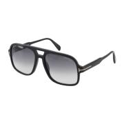 Tom Ford Falconer Solglasögon Svart Aviator Stil Black, Unisex