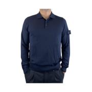 Stone Island Långärmad Polo Ghost Kollektion Blue, Herr