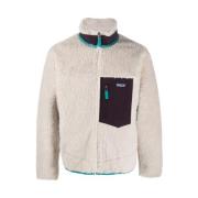 Patagonia Retro Furry Fleece Jacka White, Herr