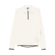 Gr10K Vit Half Zip Polo Skjorta White, Herr