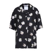 Moschino Elegant Svart Sidenskjorta Black, Dam