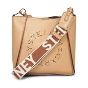 Stella McCartney Snygg Mini Crossbody-väska med Perforerad Rem Brown, ...