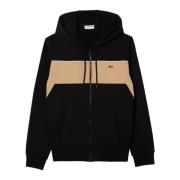 Lacoste Herr Color Block Zip Hoodie Black, Herr