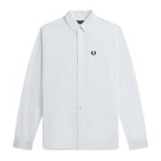 Fred Perry Klassisk Oxford Button-Down Skjorta White, Herr