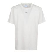 Off White Vit T-shirt med Ribbade Detaljer White, Herr