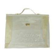 Hermès Vintage Pre-owned Vinyl handvskor White, Dam