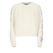 Saint Barth Flätad Crew Neck Tröja Beige, Dam