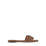 Salvatore Ferragamo Ornament Double Gancio Sandaler Brown, Dam