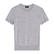 Theory Merinoull Rund Hals T-shirt Gray, Dam