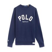 Polo Ralph Lauren Marinblå Fleece Sweatshirt RL Stil Blue, Herr