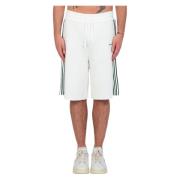 Autry Vita Randiga Shorts för Män White, Herr