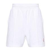 Casablanca Logo Jacquard Bermuda Shorts White, Herr