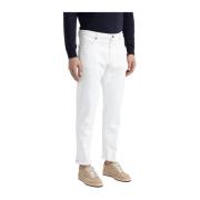 Peserico Stretch bull denim twill byxor White, Herr