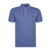 Polo Ralph Lauren Blå Polo T-shirt Custom Slim-Fit Blue, Herr