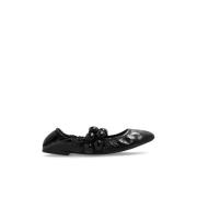 Alaïa Ballerinaskor med dekorativ avslutning Black, Dam