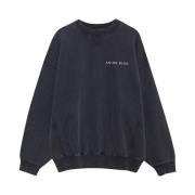 Anine Bing Oversized Sweatshirt med Ormtryck Black, Dam