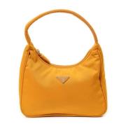 Prada Vintage Pre-owned Canvas handvskor Orange, Dam