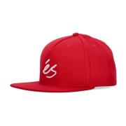 ES Röd Platt Skärm Snapback Keps Red, Herr