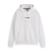 Scotch & Soda Artwork Hoodie White, Herr