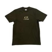 C.p. Company Lätt jersey t-shirt med tryckt logotyp Green, Herr