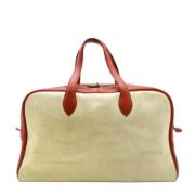 Hermès Vintage Pre-owned Canvas handvskor Beige, Dam