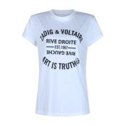 Zadig & Voltaire Vita College Stil T-shirts och Polos White, Dam