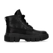 Timberland Grå Lace-Up Vattentät Hög Boot Black, Dam