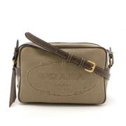 Prada Vintage Pre-owned Canvas prada-vskor Beige, Dam