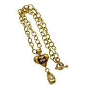 Chanel Vintage Pre-owned Metall halsband Yellow, Dam