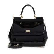 Dolce & Gabbana Svart Sicilien Axelväska Black, Dam