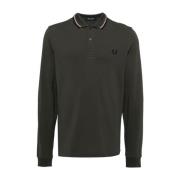 Fred Perry Broderad Logotyp Klassisk Krage T-shirts Black, Herr