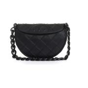 Tory Burch Svart läder axelväska Black, Dam