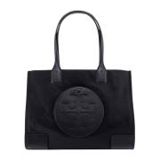 Tory Burch Nylon Axelväska med Logotyp Black, Dam