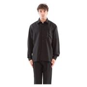 Costumein Raffinerad ull overshirt i Etienne stil Black, Herr