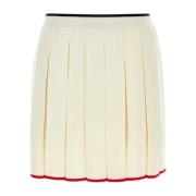 Thom Browne Ivory Ullblandning Minikjol Beige, Dam