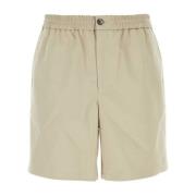 Ami Paris Grå Bomull Bermuda Shorts Beige, Herr