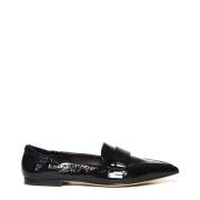 Pomme D'or Svarta lackläder loafers 0946 Black, Dam