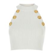 Balmain Stilren Top för Kvinnor White, Dam