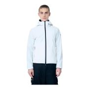 Moncler Matt Finish Dunjacka med Kontrastdetaljer White, Herr