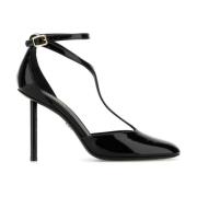 Salvatore Ferragamo Svarta läderpumps med 9,5 cm klack Black, Dam