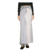 MM6 Maison Margiela Panel Denim Kjol Blue, Dam