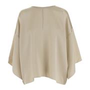 By Malene Birger Satinblus med vida ärmar Beige, Dam