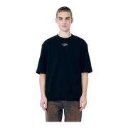 Diesel Bomull Jersey Crewneck T-shirt med Logo Black, Herr