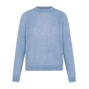 Momoni Raglan Alpacka och Lurex Tröja Blue, Dam