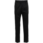 Dolce & Gabbana Mid-rise slim fit chinos midnattsblå Black, Herr