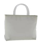 Prada Vintage Pre-owned Canvas handvskor White, Dam