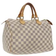 Louis Vuitton Vintage Pre-owned Canvas handvskor White, Dam