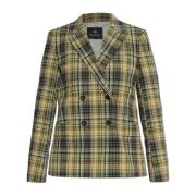 PS By Paul Smith Blazer med rutmönster Green, Dam