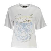 Cavalli Class Kortärmad Rund Hals T-shirt Vit White, Dam