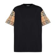 Burberry Bomull T-shirt Black, Dam